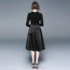 Vestido Midi Rodado Preto Manga Longa