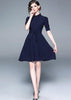 Vestido Curto Rodado Gola Alta
