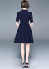 Vestido Curto Rodado Gola Alta