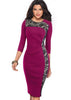 Vestido Tubinho Social Moderno Duas Cores