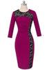 Vestido Tubinho Social Moderno Duas Cores