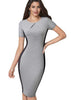 Vestido Tubinho Bicolor Bege Branco e Preto