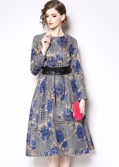 Vestido Midi Gode Manga Longa com Cinto
