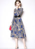 Vestido Midi Gode Manga Longa com Cinto