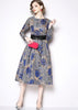 Vestido Midi Gode Manga Longa com Cinto