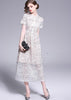 Vestido Midi Evase Renda Moda Evangelica
