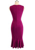 Vestido Tubinho Midi com Babado na Barra