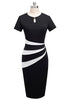 Vestido Tubinho Midi Social de Duas Cores