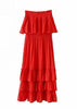 Vestido ( Cropped+Saia) Tomara que Caia com Babado