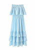 Vestido ( Cropped+Saia) Tomara que Caia com Babado