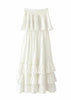 Vestido ( Cropped+Saia) Tomara que Caia com Babado