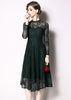 Vestido Renda Midi Festa Manga Longa