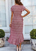 Vestido Envelope Assimetrico Estampado com Babado