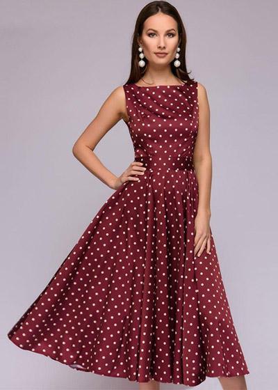 Vestido Poá Rodado Moda Evangelica