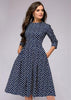 Vestido Midi Rodado Estampado Moda Evangélica