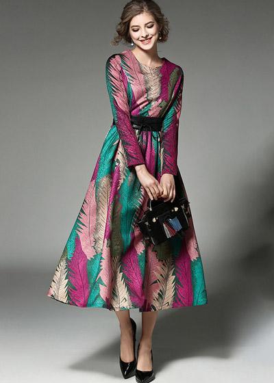 Vestido Acinturado Rodado Midi para Festa