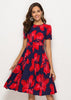 Vestido Midi Rodado Floral Moda Evangélica