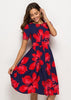 Vestido Midi Rodado Floral Moda Evangélica