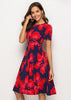 Vestido Midi Rodado Floral Moda Evangélica