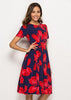 Vestido Midi Rodado Floral Moda Evangélica