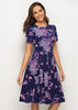 Vestido Midi Rodado Estampado Moda Evangélica