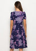 Vestido Midi Rodado Estampado Moda Evangélica