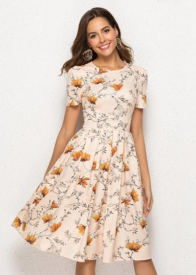Vestido Midi Rodado Florido Evangelico para Jovens