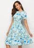 Vestido Midi Rodado Floral Festa Romântico