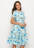 Vestido Midi Rodado Floral Festa Romântico