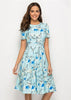 Vestido Midi Rodado Floral Festa Romântico