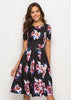 Vestido Midi Rodado Estampado Moda Evangélica