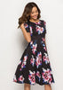 Vestido Midi Rodado Estampado Moda Evangélica