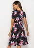 Vestido Midi Rodado Estampado Moda Evangélica