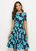 Vestido Midi Floral Rodado Festa Moda Evangélica