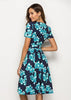 Vestido Midi Floral Rodado Festa Moda Evangélica