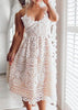 Vestido Midi Rodado Renda Guipir Festa Casamento