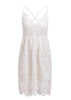 Vestido Midi Rodado Renda Guipir Festa Casamento