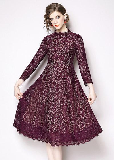 Vestido Midi Renda Rodado Festa Evangélico