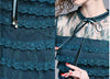 Vestido Midi Festa Babado de Tule Gola Laço