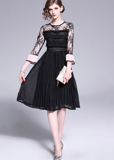 Vestido Midi Saia Plissada Moda Evangélica