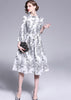 Vestido Midi Gode Jacquard Floral