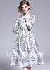 Vestido Midi Gode Jacquard Floral