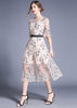 Vestido Midi Lady Like Renda Floral