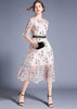 Vestido Midi Lady Like Renda Floral