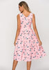 Vestido Midi Godê Rodado Estampado Moda Evangélica