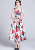 Vestido Midi Rodado Estampado para Casamento