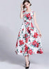 Vestido Midi Rodado Estampado para Casamento