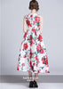 Vestido Midi Rodado Estampado para Casamento