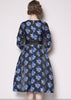 Vestido Midi Gode Jacquard Manga Longa com Cinto