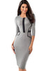 Vestido Tubinho Bicolor Moda Evangelica